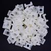(100 Of Pack) White 9mm Cable Tie Mount Base Saddle Type Mount Screw Wire Bundle Base Holder Width Cable Large Size 0.75 inch view 1