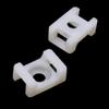 (100 Of Pack) White 9mm Cable Tie Mount Base Saddle Type Mount Screw Wire Bundle Base Holder Width Cable Large Size 0.75 inch view 2