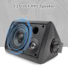 Herdio 5.25 Inches Passive Outdoor Speakers Wired Waterproof, 300 Watts Wall Mount Speakers All Weather for Patio Indoor Deck Countryard (1 Pair, Black) view 2