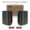 Herdio 5.25 Inches Passive Outdoor Speakers Wired Waterproof, 300 Watts Wall Mount Speakers All Weather for Patio Indoor Deck Countryard (1 Pair, Black) view 3