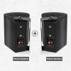 Herdio 5.25 Inches Passive Outdoor Speakers Wired Waterproof, 300 Watts Wall Mount Speakers All Weather for Patio Indoor Deck Countryard (1 Pair, Black) view 4