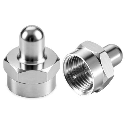 F-Type Coax Cap Cover, 2 Pack 75 Ohm Coaxial Terminator for Unused Coax Jacks, Splitters, Amplifier, Coaxial Cables, TV Antennas, Wall Plates, Boosters, Home Theater Wiring, Stop Signal Leakage