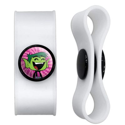 GRAPHICS & MORE Teen Titans Go! Beast Boy Headphone Earbud Cord Wrap - Charging Cable Manager - Wire Organizer Set of 2 - Black