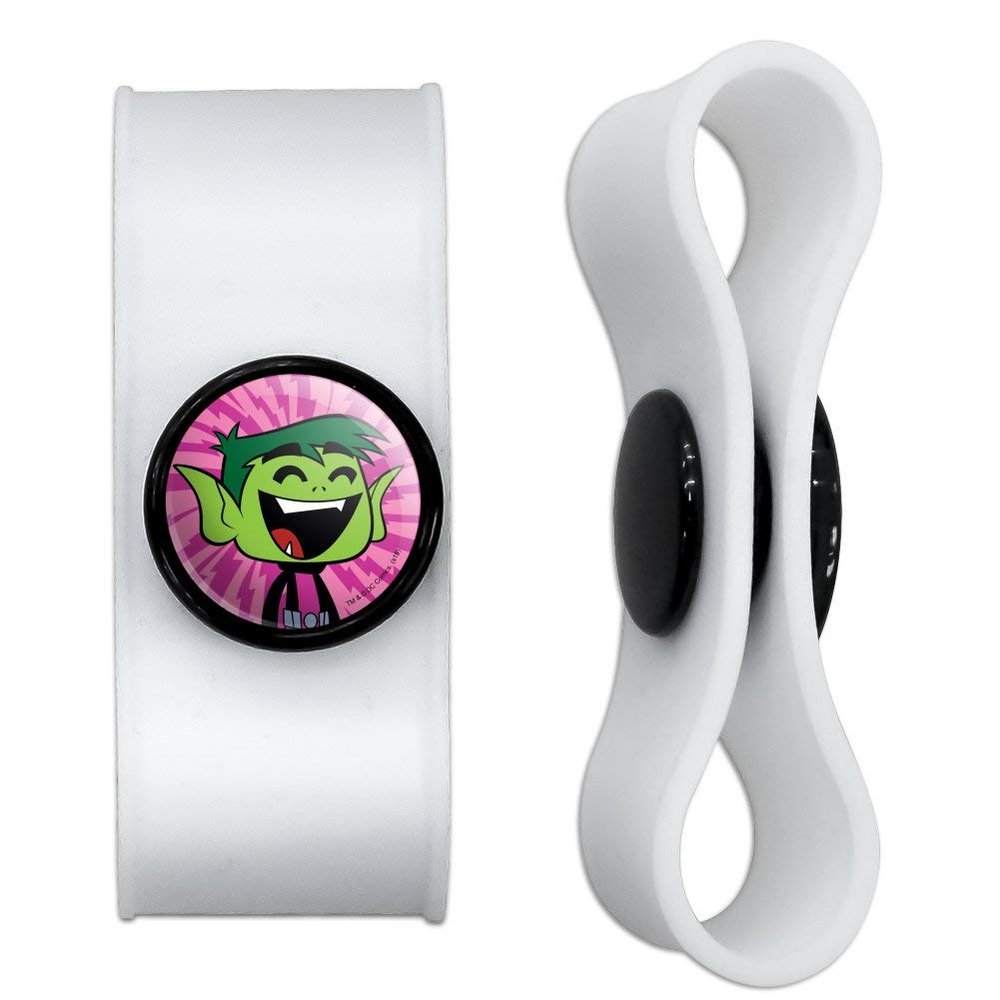 GRAPHICS & MORE Teen Titans Go! Beast Boy Headphone Earbud Cord Wrap - Charging Cable Manager - Wire Organizer Set of 2 - Black