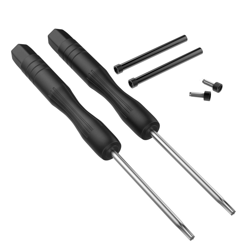 Compatible with Garmin Fenix 5X/5X Plus/Fenix 3 Smart Watch Screw Accessory, 2PCS Stainless Steel Replacement Screws with 2PCS Screwdrivers Removal Tool for Fenix 5X/Fenix 3 Smart Watch (Black1)