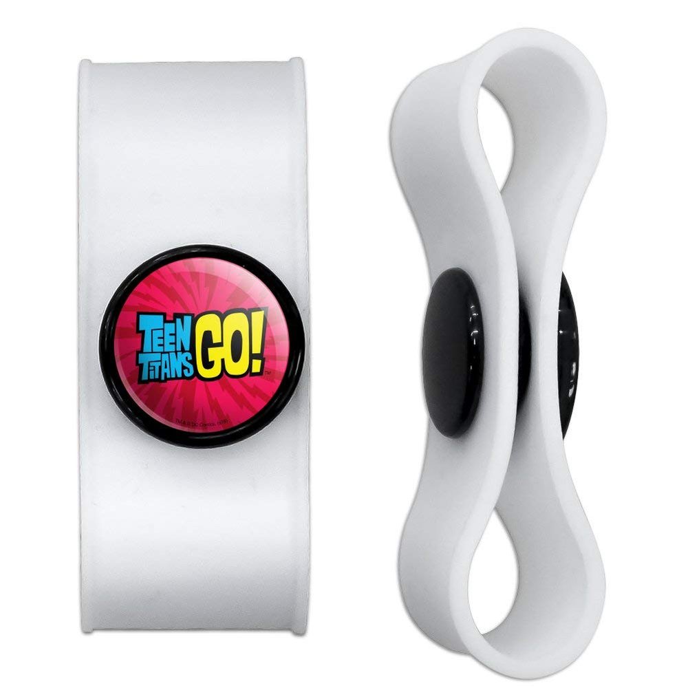 GRAPHICS & MORE Teen Titans Go! Logo Headphone Earbud Cord Wrap - Charging Cable Manager - Wire Organizer Set of 2 - Black