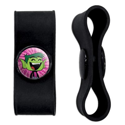 GRAPHICS & MORE Teen Titans Go! Beast Boy Headphone Earbud Cord Wrap - Charging Cable Manager - Wire Organizer Set of 2 - Black