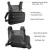 abcGoodefg Tactical Molle Radio Chest Harness Holder Holster Vest Front Pouch Outdoor Bag Pack (BLACK) view 4