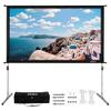 100" 16:9 Fast Outdoor/Indoor Portable Projector Screen 16:9 Foldable Movie Projection Screen with Carry Bag for Home Theater Camping Gaming Backyard Movie view 1