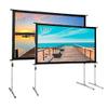 100" 16:9 Fast Outdoor/Indoor Portable Projector Screen 16:9 Foldable Movie Projection Screen with Carry Bag for Home Theater Camping Gaming Backyard Movie view 3
