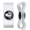 GRAPHICS & MORE The Exorcist Logo and Silhouette Headphone Earbud Cord Wrap - Charging Cable Manager - Wire Organizer Set of 2 - White view 1
