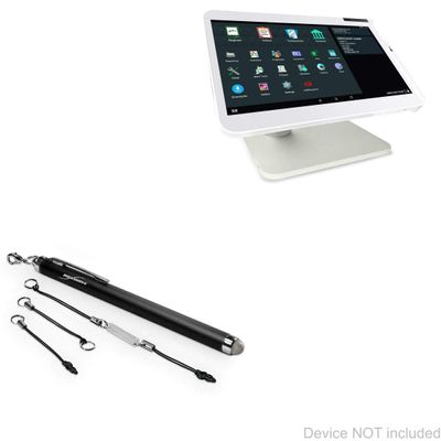 BoxWave Stylus Pen Compatible with Clover Station 2.0 (2018) (14 in) - EverTouch Capacitive Stylus, Fiber Tip Capacitive Stylus Pen - Jet Black