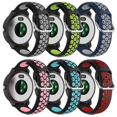 Breathable Band for Garmin Vivoactive 6/5/3, Soft Silicone Band Replacement for Garmin Venu Sq 2/Venu 2 Plus/Forerunner 55/Forerunner 165/Vivomove Sport/Vivomove Trend/Approach S40 S42 S12