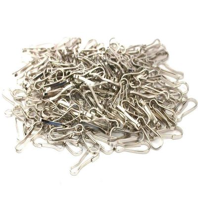 200Pcs Durable Metal Lanyard Hooks DIY Jewelry Basics Hooks Zipper Pull Id Card