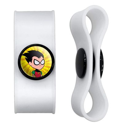 GRAPHICS & MORE Teen Titans Go! Robin Headphone Earbud Cord Wrap - Charging Cable Manager - Wire Organizer Set of 2 - White