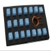 Taihao Rubber Keycap Set (18) - Neon Blue view 1