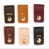 KEYAIIRA - Large Personalized Leather Cable Holder with Gold Snap Closure - Laptop Charging Cord Keeper Customized Wire Management Organizer Monogram Gift Ideas tech and Travel Accessories view 1