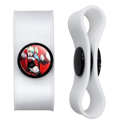 GRAPHICS & MORE Harley Quinn Character Headphone Earbud Cord Wrap - Charging Cable Manager - Wire Organizer Set of 2 - White