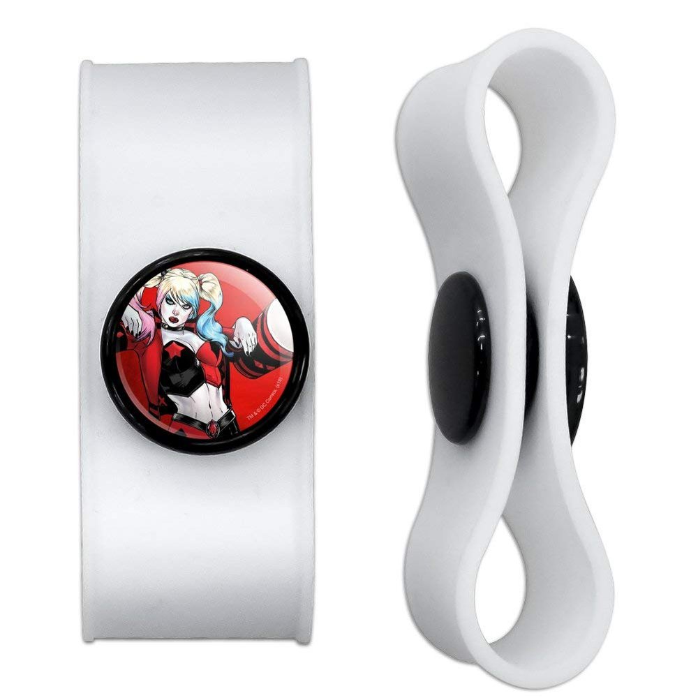 GRAPHICS & MORE Harley Quinn Character Headphone Earbud Cord Wrap - Charging Cable Manager - Wire Organizer Set of 2 - White