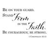 Corinthians Bible Verse Wall Decal - Scripture Removable Wall Decor for Bedroom Bible Verses Decals Quotes Stickers Stand Firm in Faith 1 Cor 16:13, q05 view 2