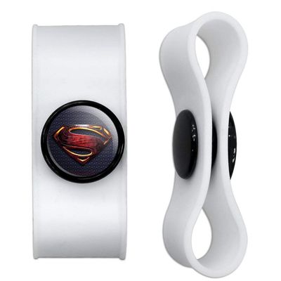 GRAPHICS & MORE Justice League Movie Superman Logo Headphone Earbud Cord Wrap - Charging Cable Manager - Wire Organizer Set of 2 - White