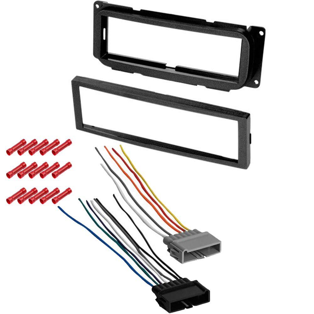 CACH KIT744 Bundle with Car Stereo Installation Kit for Dodge 2000  2001 Neon  in Dash Mounting Kit, Harness for Single Din Radio Receiver (3 Item)