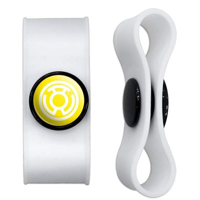 GRAPHICS & MORE Green Lantern Blackest Night Sinestro Corps Yellow Lantern Logo Headphone Earbud Cord Wrap - Charging Cable Manager - Wire Organizer Set of 2 - Black