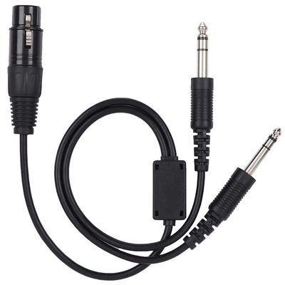 Hakeeta Aviation Headphone Adapter, 5 pin Female XLR to GA Dual Plugs Aviation Headset Adapter