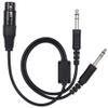 Hakeeta Aviation Headphone Adapter, 5 pin Female XLR to GA Dual Plugs Aviation Headset Adapter view 1