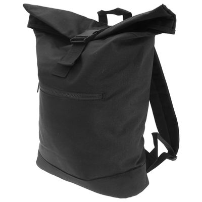 BagBase Roll-Top Backpack/Rucksack/Bag (12 Liters) (Pack of 2) (One Size) (Black)