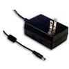 Mean Well GST18U12-P1J Wall Mount AC Adapters 18W 12V 1.5A Level VI 2 Pole AC USA Plug, DC Posi Center Barrel Plug 2.1x5.5x11mm, Input: 85~264 VAC view 1