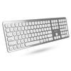 Macally Premium Bluetooth Keyboard for Mac - Compatible Apple Keyboard with Numeric Keypad - Multi Device Wireless for MacBook Pro/Air, Mac mini Pro, iMac, Laptop view 1