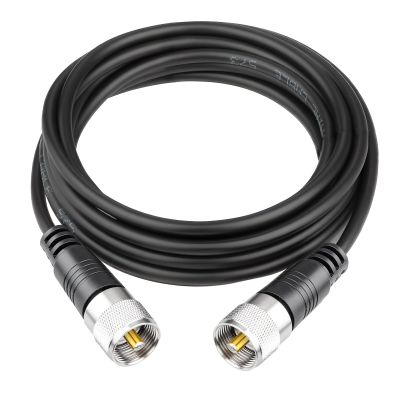 RFAdapter RG58 Coax Cable, CB Antenna Coaxial Cables, 10ft PL 259 UHF Male to Male Cable, 50 Ohm Low Loss for HAM Radio Antenna