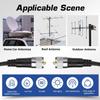 RFAdapter RG58 Coax Cable, CB Antenna Coaxial Cables, 10ft PL 259 UHF Male to Male Cable, 50 Ohm Low Loss for HAM Radio Antenna view 4