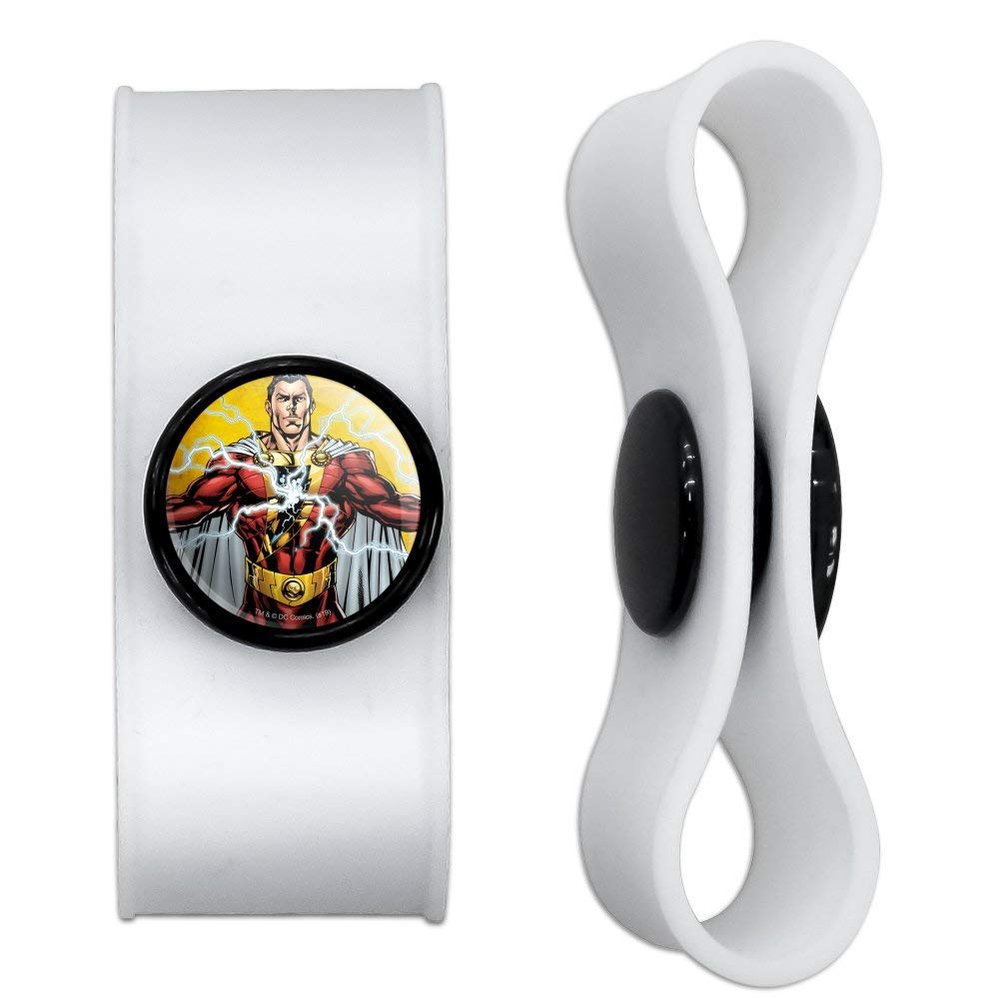 GRAPHICS & MORE Justice League Shazam Character Headphone Earbud Cord Wrap - Charging Cable Manager - Wire Organizer Set of 2