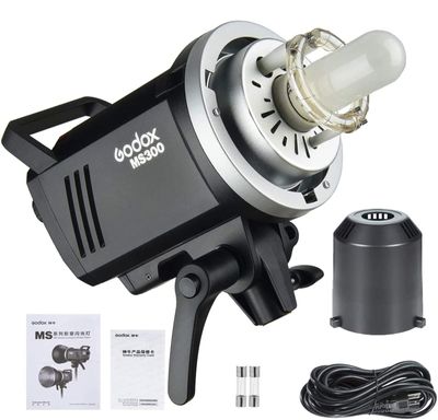 Godox MS300 300WS 2.4G Wireless X System Studio Flash,5600200k Color Temperature,0.1-1.8S Recycle Time,Using Godox X1 Trigger & XT16 Transmitter or xpro and x2 Trigger to remotely Control