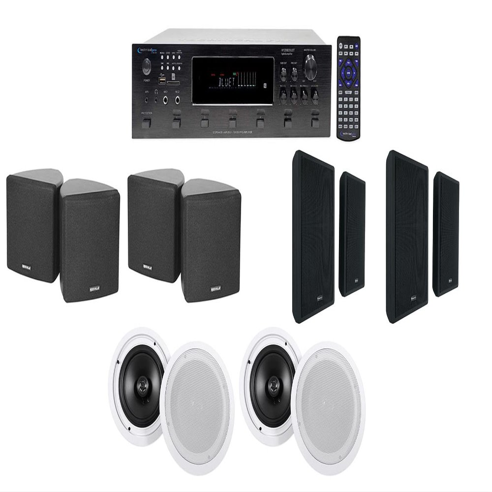 Technical Pro H12X500UBT 6-Zone Home Theater Receiver+Cube+Wall+Ceiling Speakers