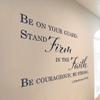 Corinthians Bible Verse Wall Decal - Scripture Removable Wall Decor for Bedroom Bible Verses Decals Quotes Stickers Stand Firm in Faith 1 Cor 16:13, q05 view 1