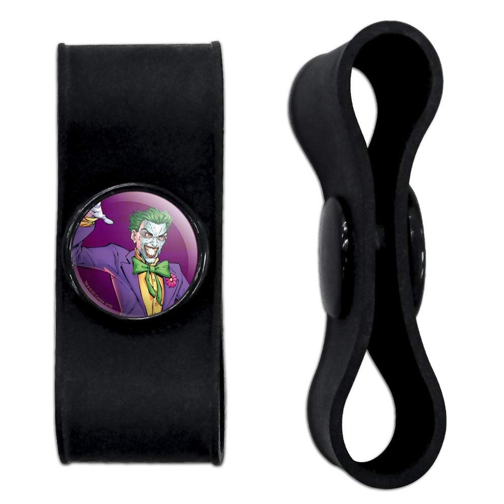 GRAPHICS & MORE Batman Joker Character Headphone Earbud Cord Wrap - Charging Cable Manager - Wire Organizer Set of 2 - Black