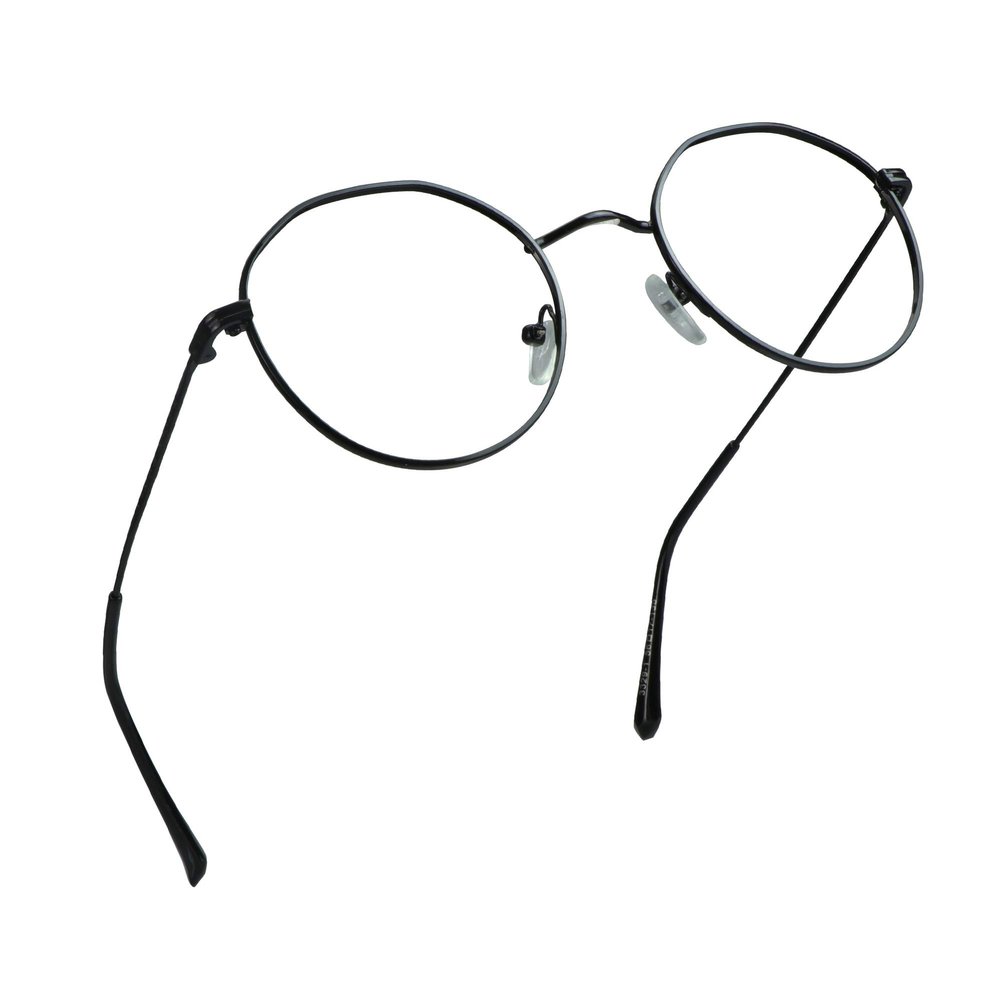 LifeArt Blue Light Blocking Glasses, Anti Eyestrain, Computer Reading Glasses, Gaming Glasses, TV Glasses for Women Men, Stylish Unisex Alloy Round Frame (Black, 0.75 Magnification)