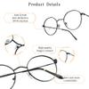 LifeArt Blue Light Blocking Glasses, Anti Eyestrain, Computer Reading Glasses, Gaming Glasses, TV Glasses for Women Men, Stylish Unisex Alloy Round Frame (Black, 0.75 Magnification) view 2