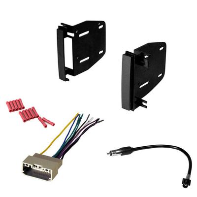 CACH KIT867 Bundle with Car Stereo Installation Kit for Jeep Patriot 2009  2014 in Dash Mounting Kit, Harness, Antenna Adapter for Double Din Radio Receivers (4 Item)