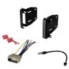 CACH KIT867 Bundle with Car Stereo Installation Kit for Jeep Patriot 2009  2014 in Dash Mounting Kit, Harness, Antenna Adapter for Double Din Radio Receivers (4 Item) view 1