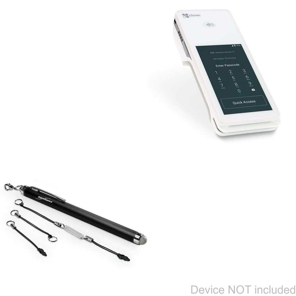 BoxWave Stylus Pen Compatible with Clover Flex - EverTouch Capacitive Stylus, Fiber Tip Capacitive Stylus Pen - Jet Black
