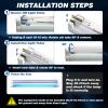 COOSPIDER T8 F1515W U/V BL CFL Compact Light Bulb, Replacement Straight Tube for Indoor 30W Electric Zapper, 18 Inch Blue Light Tube for G13 Base T8 F15 2PCS view 3