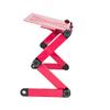 48 x 26cm Notebook Computer Stand, Adjustable MacBook Laptop Desk, Portable Home Use Executive Office Assembled Folding Table, Light Weight Ergonomic TV Bed Lap Tray Rose Red view 3
