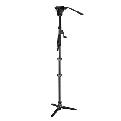 Carbon Fiber Monopod with Fluid Head and Hand Crank Max. Height 81.5 in (E-Image) ML-900C+GH03F