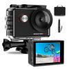Apexcam 4K Action Camera - EIS Stabilization, 131FT Waterproof Underwater - WiFi Sport Helmet Camera (Selfie Stick, Remote Control, 2 Batteries & Accessory Kit) view 1