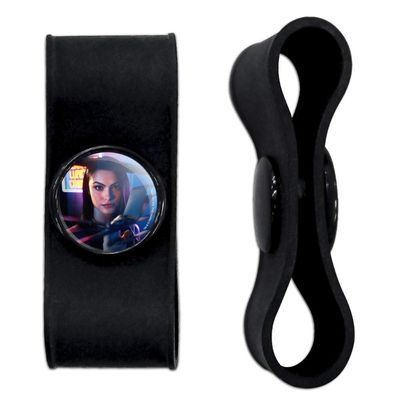 GRAPHICS & MORE Riverdale Veronica Character Headphone Earbud Cord Wrap - Charging Cable Manager - Wire Organizer Set of 2 - Black