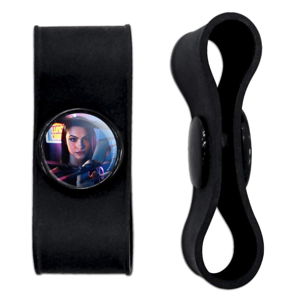 GRAPHICS & MORE Riverdale Veronica Character Headphone Earbud Cord Wrap - Charging Cable Manager - Wire Organizer Set of 2 - Black